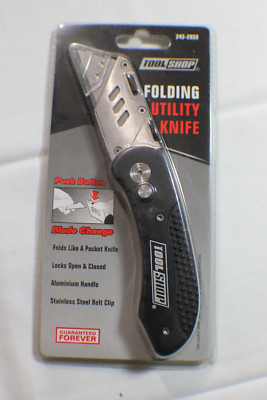 TOOL SHOP ~ Folding Utility Knife Heavy Duty  Flip Cutter ~ Quick Change ~