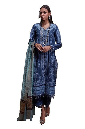 sana safinaz party wear dresses Safinaz Party Wear Sana Safinaz Bridal Collection 2018 Sana Safinaz Nura  N251-001-3CT Formal Embroidered Organza Wedding Suits