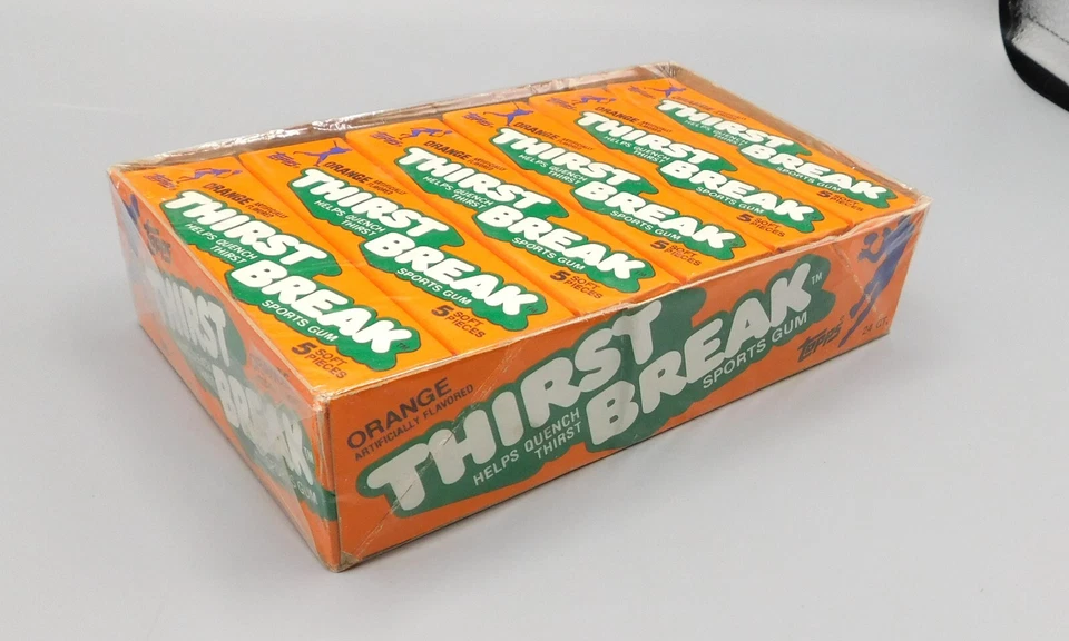 Media caja de goma deportiva Topps THIRST BREAK 1981, 24 paquetes sellados y cómics deportivos Foto 3 de 4