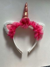 Magical Unicorn Headband hair band accessories Halloween costume Pink/white ears