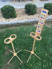 cornhole bean bag toss scoreboard beverage holders