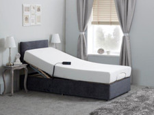 Charcoal Grey Adjustable Electric Bed FREE Headboard & Memory Foam Mattress