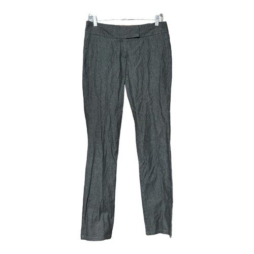 Theory Womens Black/Gray Denim Low Rise Cotton Silk Blend Pants Size 4