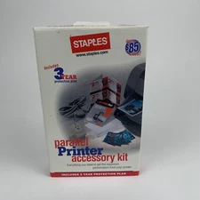 Staples Parallel Printer Accessory Kit 6 Foot Bi-Directional Printer Cable Paper