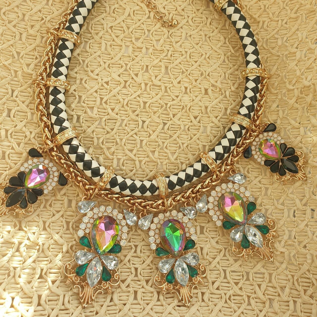 Retro Beautiful Multi Colour Statement Necklace S… - image 7