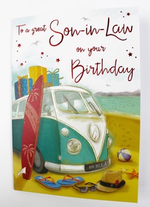 Happy Birthday Son In Law Greeting Card Envelope Seal Quality
