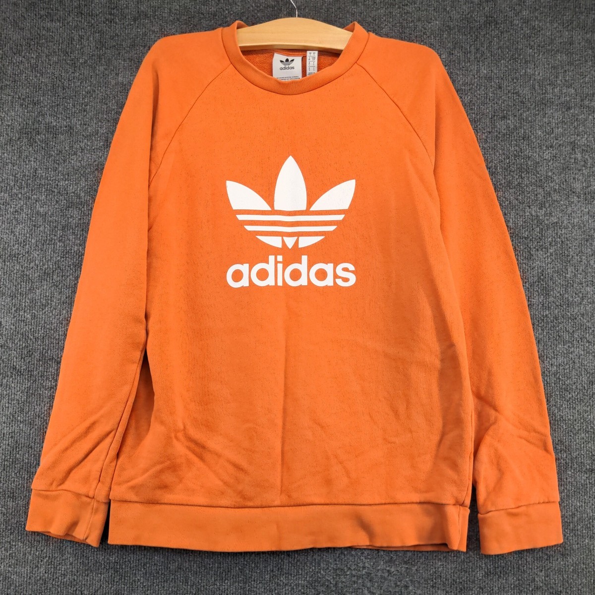 Adidas Men's Spell Out Logo Trefoil Graphic Sweatshirt