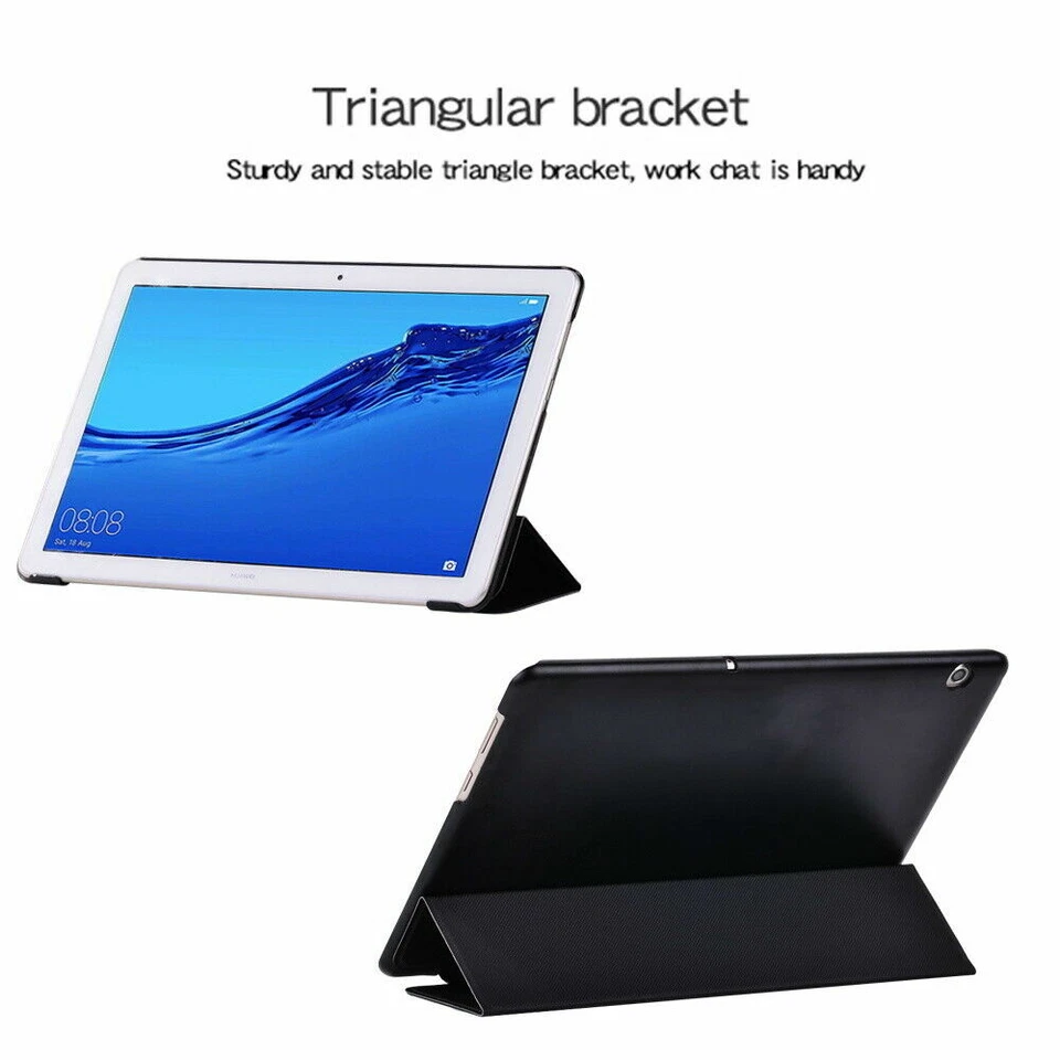PU Leather Stand Tablet Cover Case For Huawei MediaPad T3 10 9.6"/T5 10.1 +Pen - Image 3 of 4