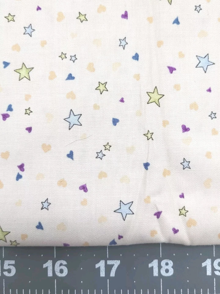 Gorjuss Collection by Santoro-London Multi Color Stars On Cream Fabric 2 Yards - Image 2 of 4
