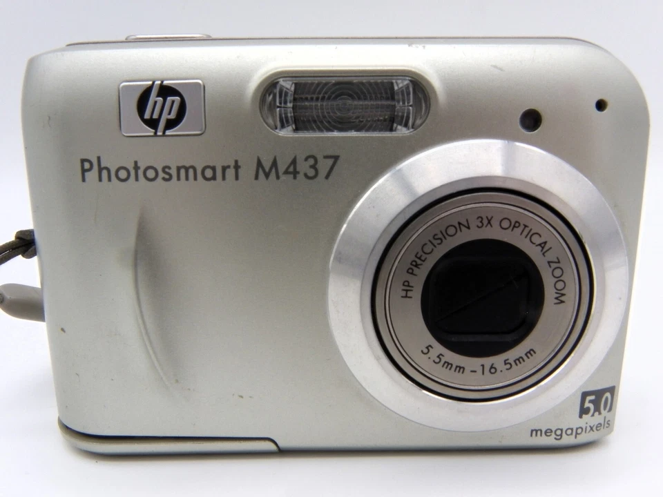 HP Photosmart M437 5.0MP Digital Point And Shoot Compact Camera With Charger - Image 2 of 4