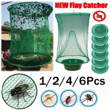 Reusable Portable Fly Trap Catching Hanging Cages Mesh Outdoor Pest Foldable US