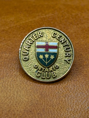 10k Gold Ontario Quarter Century Club Service Pin Vintage Hat Lapel Pin