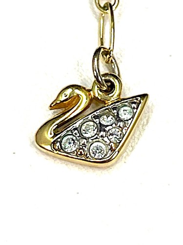  SWAROVSKI 18K GP CHAIN NECKLACE CRYSTAL RHINESTONE UNSIGNED DOLPHIN PENDANT - Picture 5 of 6