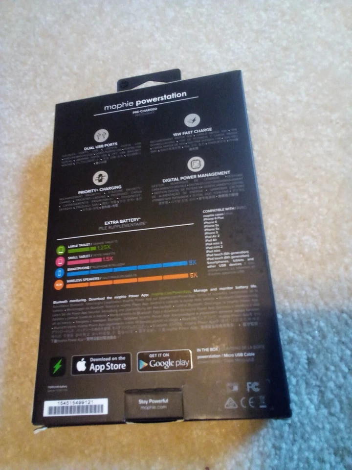 Mophie Powerstation 5X bateria extra, bateria externa com tampa de carga rápida de 15W. - Imagem 2 de 4