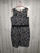Ralph Lauren Black Lace Overlay Dress Size 16