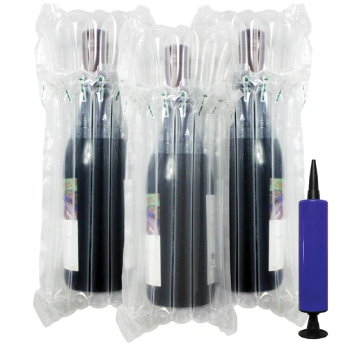 Wine Bottle Protector Bags - Inflatable Air Column Cushioning Sleeves 