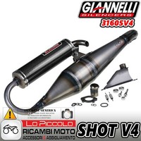 31605V4 SchalldäMpfer Giannelli Genehmigt Shot V4 Aprilia Sr 50 R 2005 2006 2007