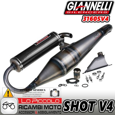 Giannelli Auspuffanlage Komplett Race Shot V4 Aprilia Sr 50 R Factory Ie 2008