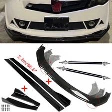 Front Rear Bumper Lip Spoiler+Body Kit Splitter Side Skirt For Honda Civic SI