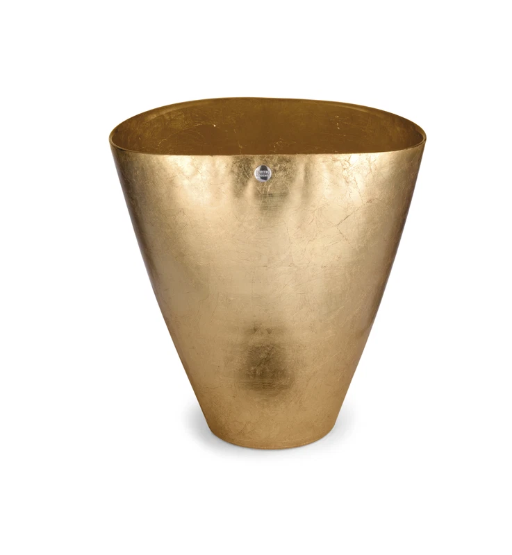 Vaso Decorativo Soprammobile Foglia Oro Fantin Argenti 24 cm, fotografia 5 di 7