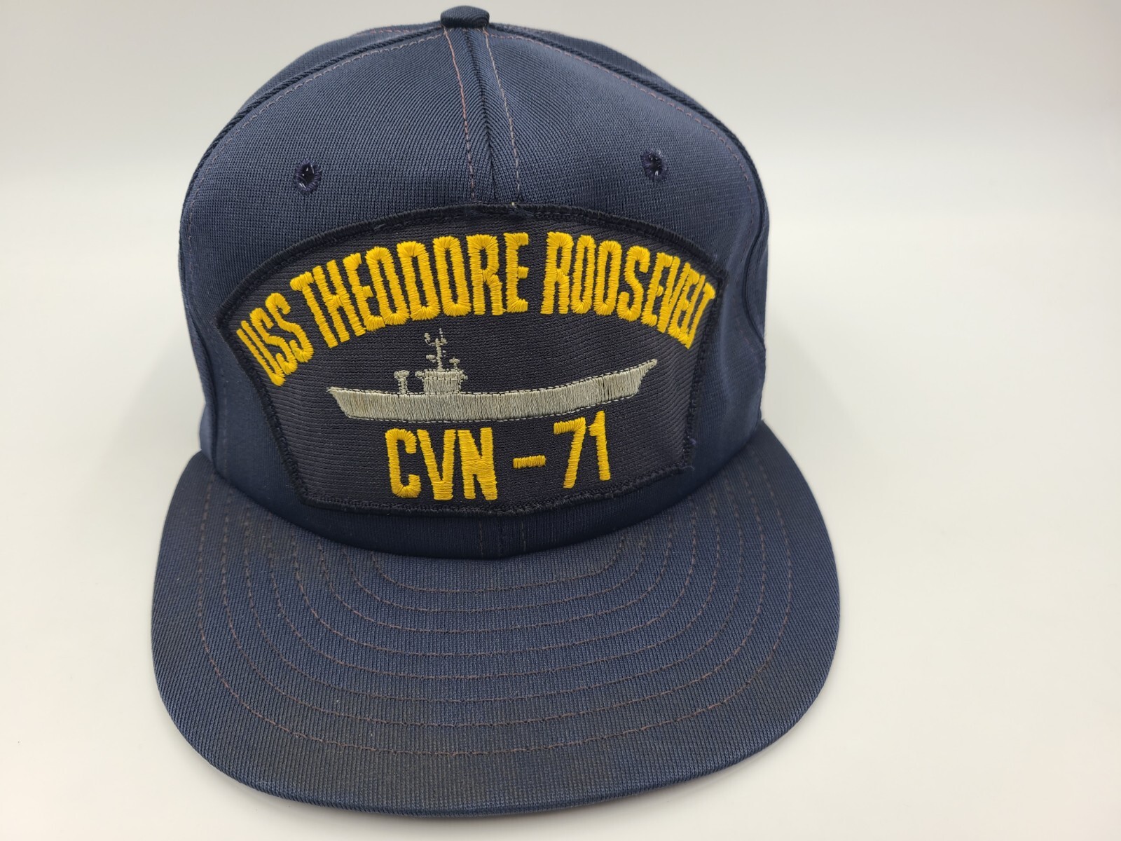 Vintage US Navy USS Theodore Roosevelt CVN-71 Snapback Hat Cap USA United States