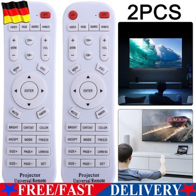 2Pcs Multifunctional Projector Universal Remote Control Replacement