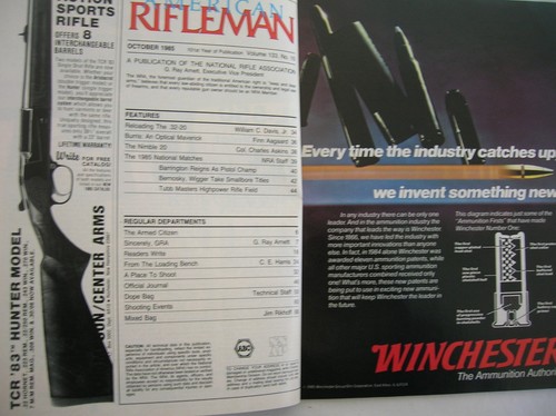 Vintage AMERICAN RIFLEMAN Magazine, October 1985 Excellent Condition - Picture 2 of 4