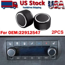 2 Rear Control Knobs Audio Radio Fits Escalade Enclave Tahoe Chevrolet GMC Pair