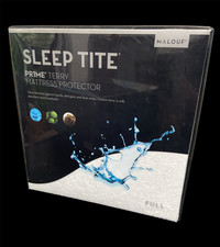 New Malouf Sleep Tite Prime Terry Waterproof Mattress Protector Full Size Bed
