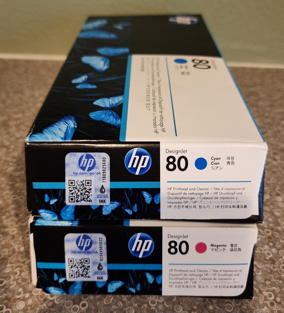 HP80 C4821A シアン（c4821a） Genuine HP 80 DesignJet C4821A Cyan, C4822A Magenta