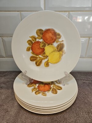 6 x Vintage J&G Meakin St Clements Orangen & Zitronen Salat Mittagessen Teller 9''