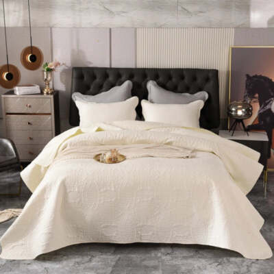Solid Color Bedspread High Quality Fancy Sewing Blanket Luxury Nordic Decorative