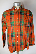 Tommy Hilfiger Men's Classic Red Multi-color Button Down Shirt Size L