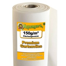 20m x 2m Unkrautvlies Gartenvlies Unkrautfolie Mulchvlies Beetvlies wei&szlig; 150g/m&sup2;