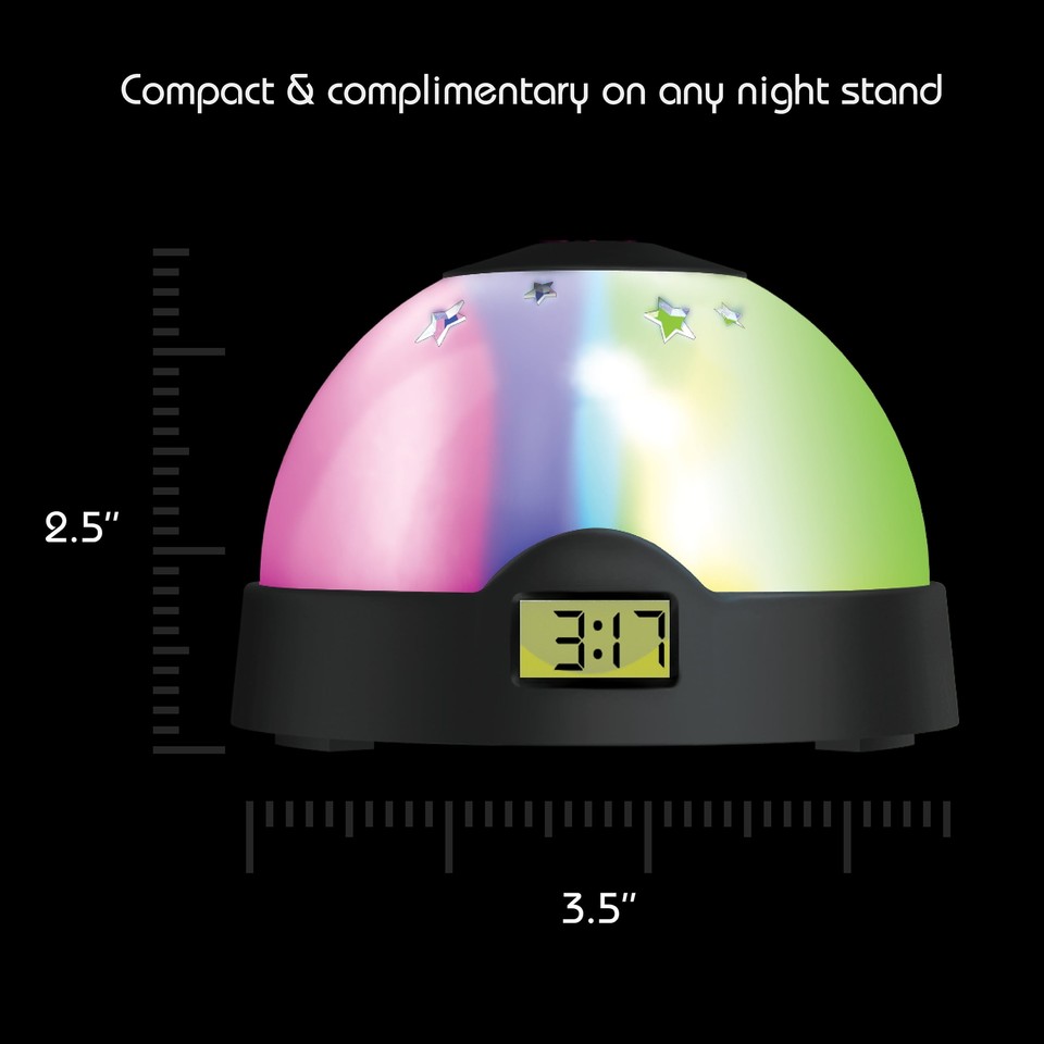 Tzumi Aura LED Projection Clock, White/Yellow/Black/MultiColor eBay