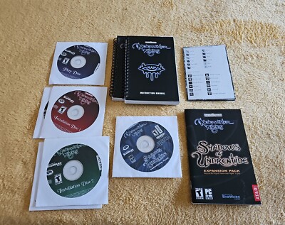 Neverwinter Nights PC 2002 Game w/ Shadows Of Undertide Expansion Manuals More