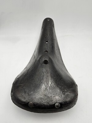 Selle Vélo Vintage Henri Gauthier, Simili Cuir Marron, à Ressorts, Fabriquée En France