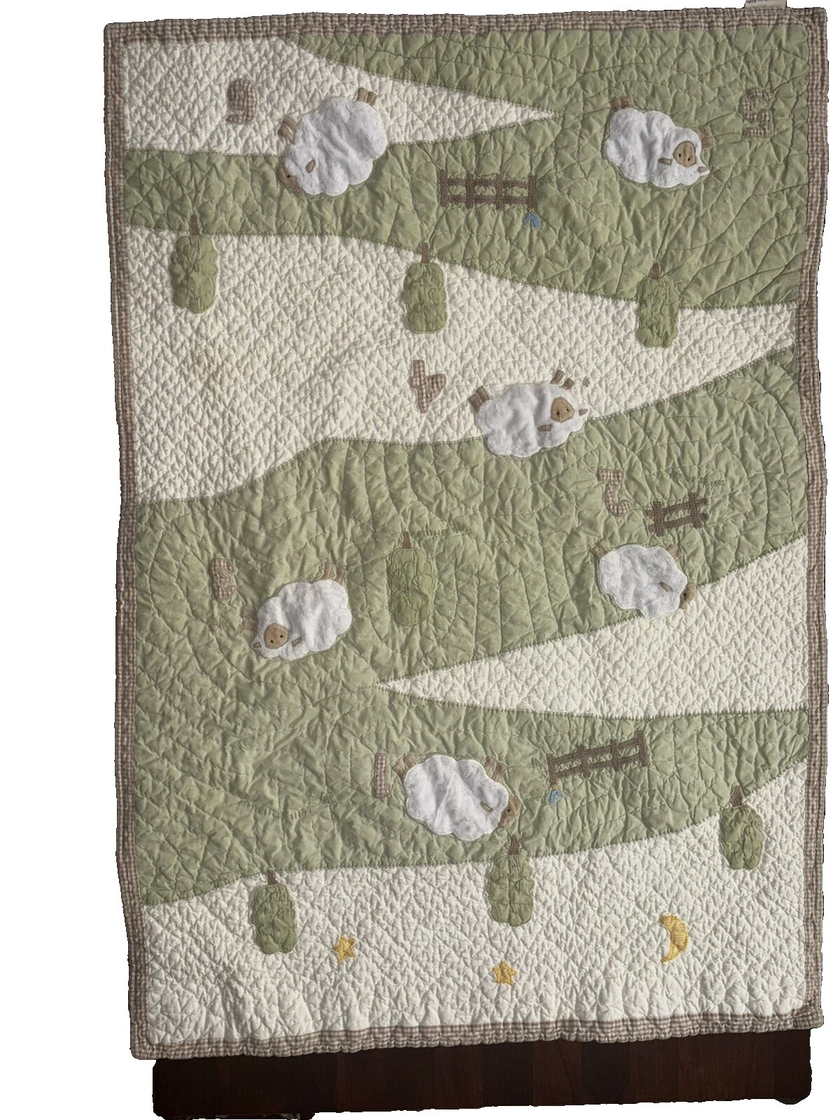 Cuna bordado algodón Pottery Barn Kids Quilts