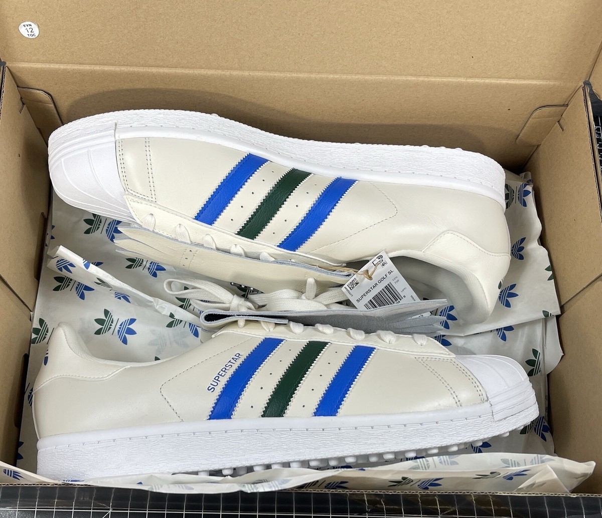 ADIDAS ROLLING LINKS SUPERSTAR Chalk White LEATHER Spikeless Golf Men’s 12 NEW Rolling Links Superstar Spikeless Golf Shoe – Premier main image 2
