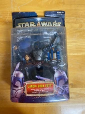 2002 STAR WARS UNLEASHED 6 INCH - JANGO & BOBA FETT - NIB AOTC TCW *SEE PHOTOS*