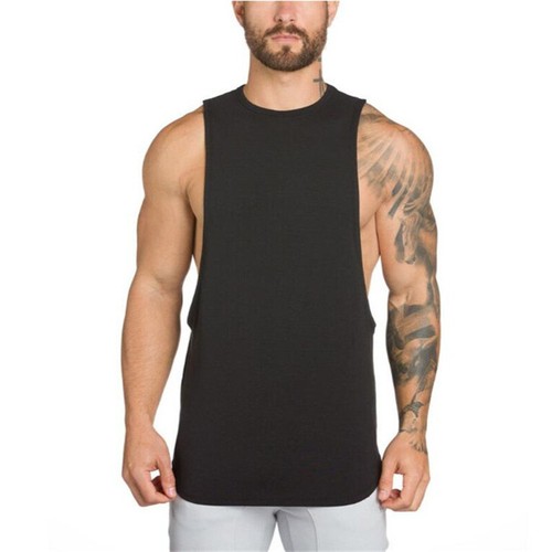 Camisetas atléticas para hombre sueltas lados abiertos sin mangas entrenamiento gimnasio músculo - Imagen 17 de 19