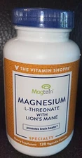 Magnesium with Lions mane promotes brain health 120 vegetable caps Exp: 06/26