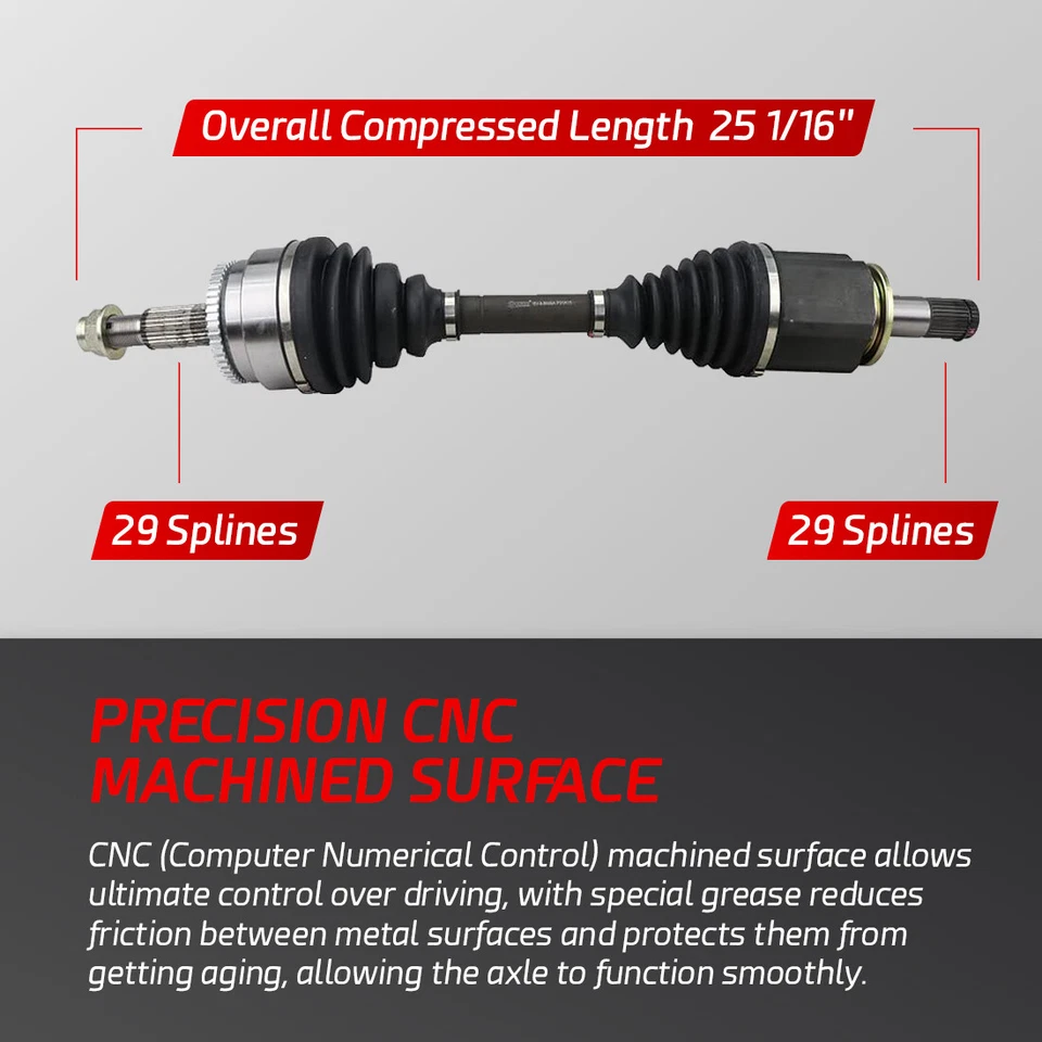 Pair Front CV Axle Shaft for 2005 2006-2013 Land Rover LR3 LR4 Range Rover Sport - Изображение 2 из 4