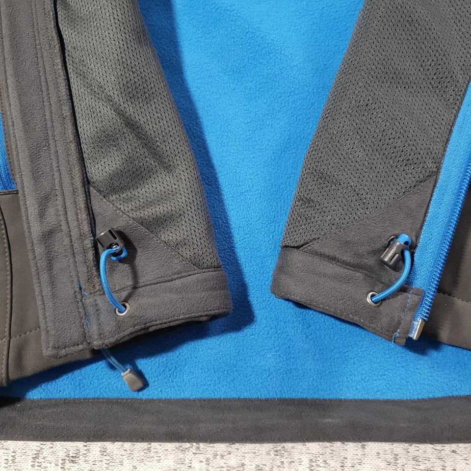 Chaqueta The North Face Para Hombre M Gris Azul Forrada de Vellón Con Capucha Cremallera Completa Abrigo Foto 4 de 4