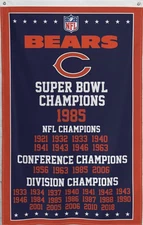 Chicago Bears Championship 3x5 Feet Flag Mancave Banner Decor US Seller