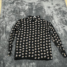 Vintage 1990  s Mickey Mouse All Over Print Turtleneck Mickey  Co Women Size Lar