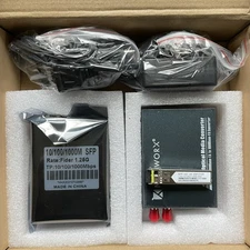 Fiber Ethernet Transceiver w/ Optical Media Converter SFP Connector New Open Box