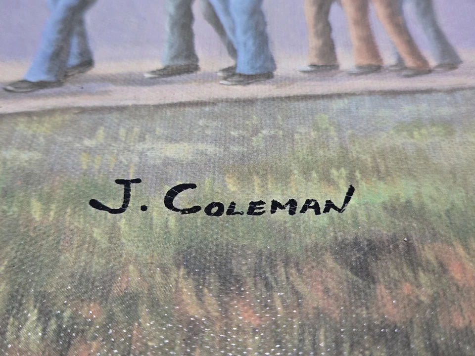 Martin Luther King Jr. Impresión enmarcada sobre lienzo firmada por J. Coleman 25x29 ¡Rara! Foto 2 de 4