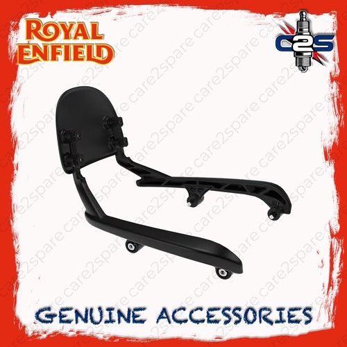 Black Passenger Extended Backrest Mounts for Royal Enfield Meteor 350 KXA00625 - Foto 2 di 9