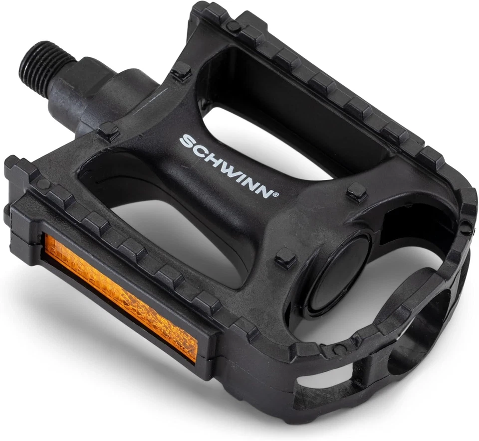 Mejora tu paseo con pedales de bicicleta duraderos de 1/2" y 9/16" - Juego de 2, plateados/negros Foto 3 de 4